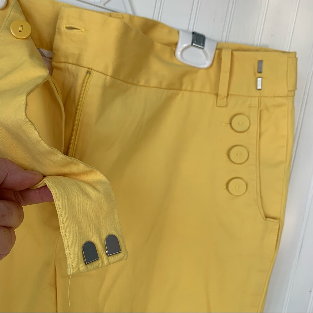 Talbots Stretch (NWOT/12) Crop Pants w/decorative buttons on front side pocket - Picture 5 of 9